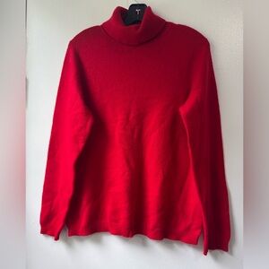 Charter Club Red Turtleneck Cashmere Sweater